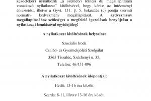 Tájékoztatás iskolai étkeztetésről