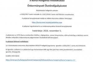 Bursa Hungarica Felsőoktatási Ösztöndíjpályázat.