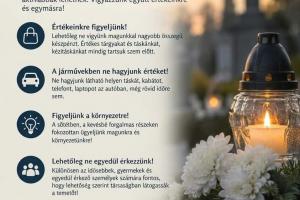  Rendőrségi felhívás a közelgő Mindenszentek és Halottak napja alkalmából